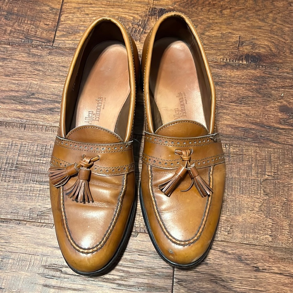 Allen Edmonds Cognac Tassel Loafers